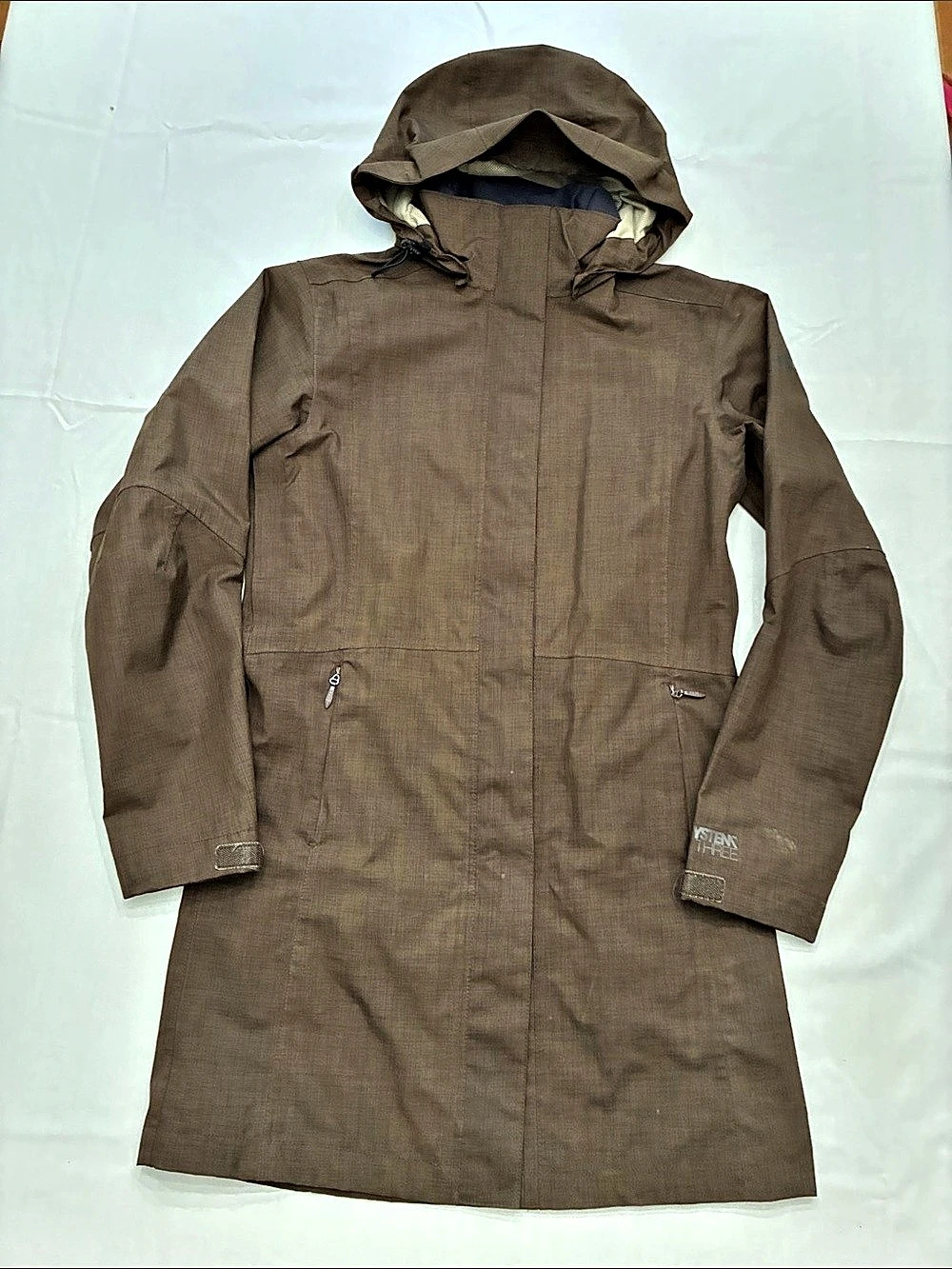 Eastern Mountain Sports Women's Brown Hooded Rain Jacket Like New